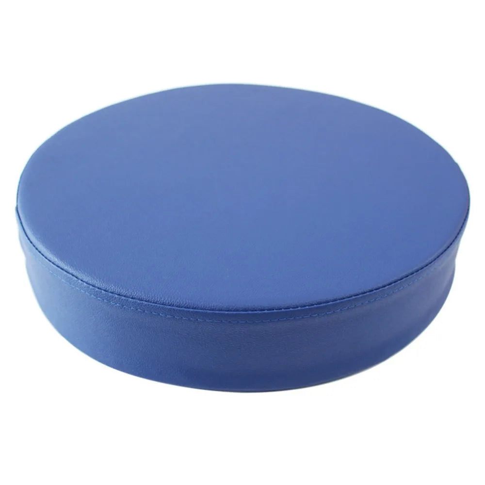 Coussin rond pratique en cuir, épais et doux, rembourré, lavable et imperméable.