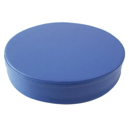 Coussin rond pratique en cuir, épais et doux, rembourré, lavable et imperméable.