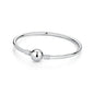 Bracelet jonc en argent 925 avec breloque cœur — Élégance intemporelle