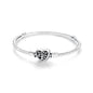 Bracelet jonc en argent 925 avec breloque cœur — Élégance intemporelle
