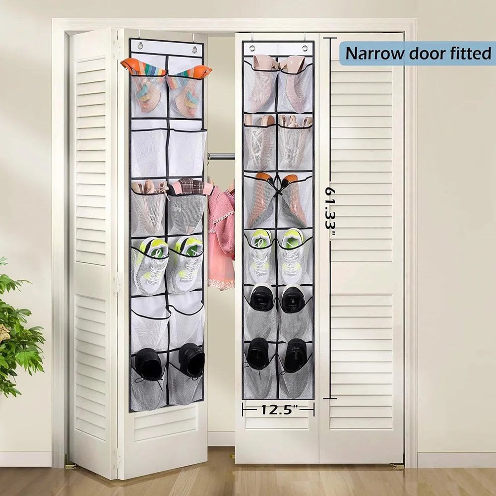 Organisateur chaussures suspendu — Gain de place instantané (12 poches)