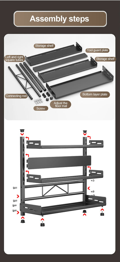 Organisateur à épices modulable — Étagère de rangement cuisine compacte et réglable