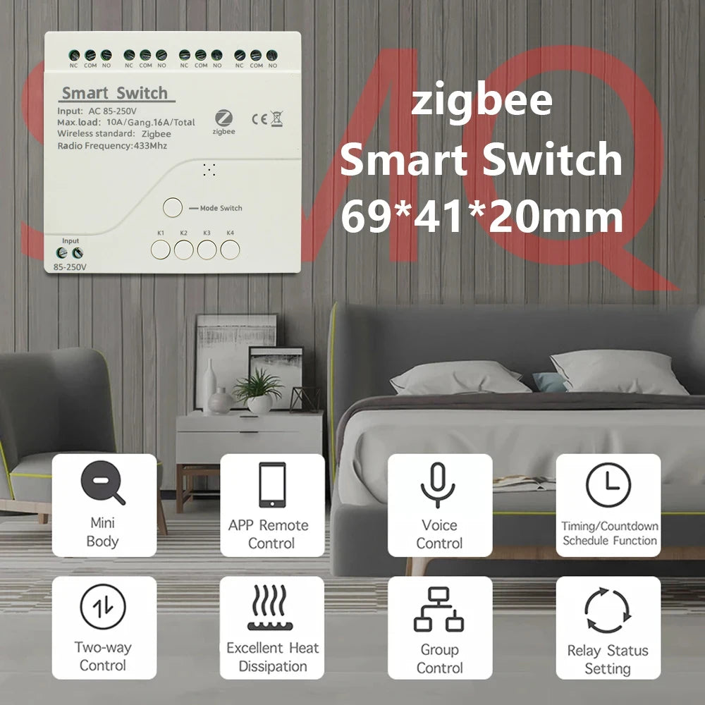 Module relais Tuya 4 sorties – commande distance & automatisation