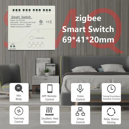 Module relais Tuya 4 sorties – commande distance & automatisation