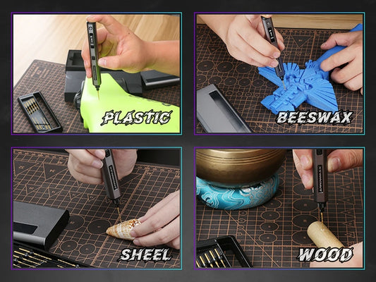 ARROWMAX Mini perceuse électrique Outil rotatif Perceuse sans fil rechargeable pour l’artisanat Bois Plastique Aluminium Coin Home DIY SDS Ultra