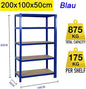 Étagère métallique robuste 5 niveaux réglables — Rack de stockage garage haute capacité