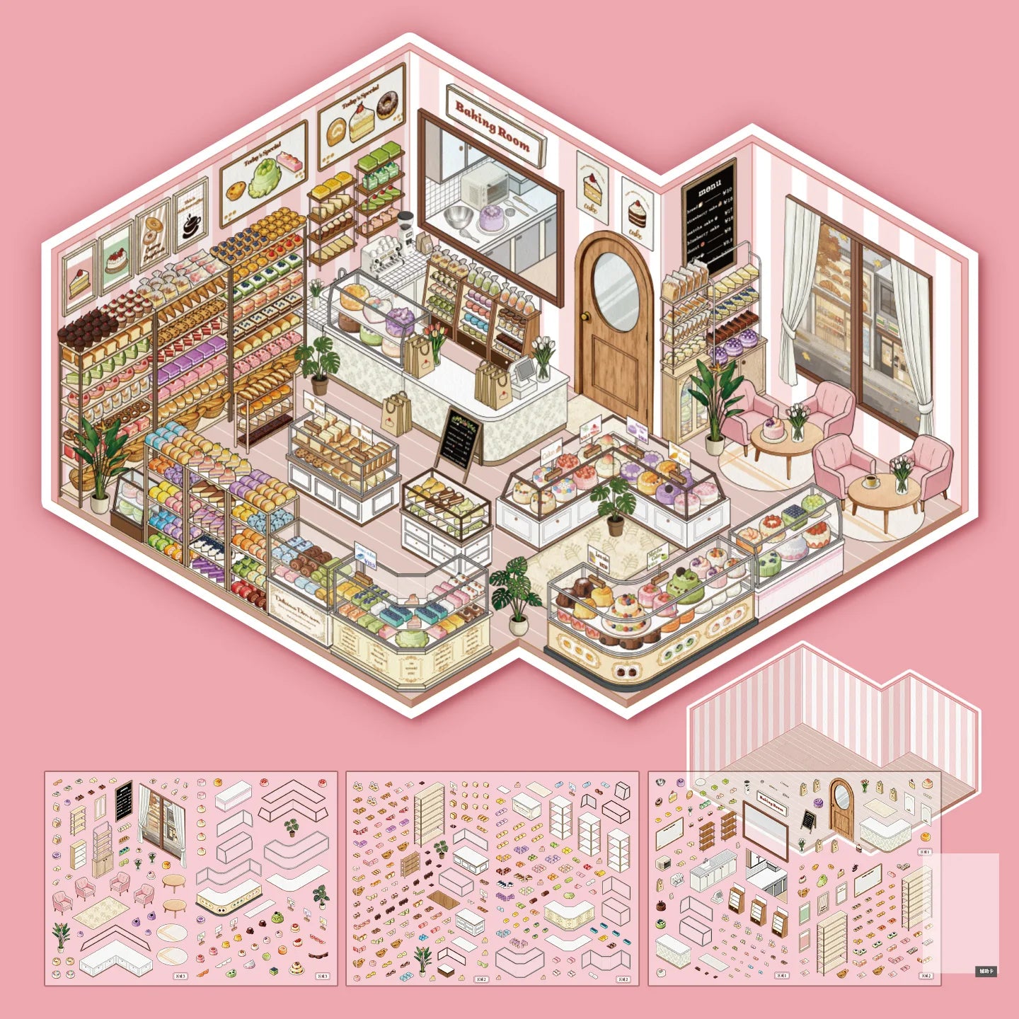 Stickers scène miniature 3D — Kit créatif décoratif DIY
