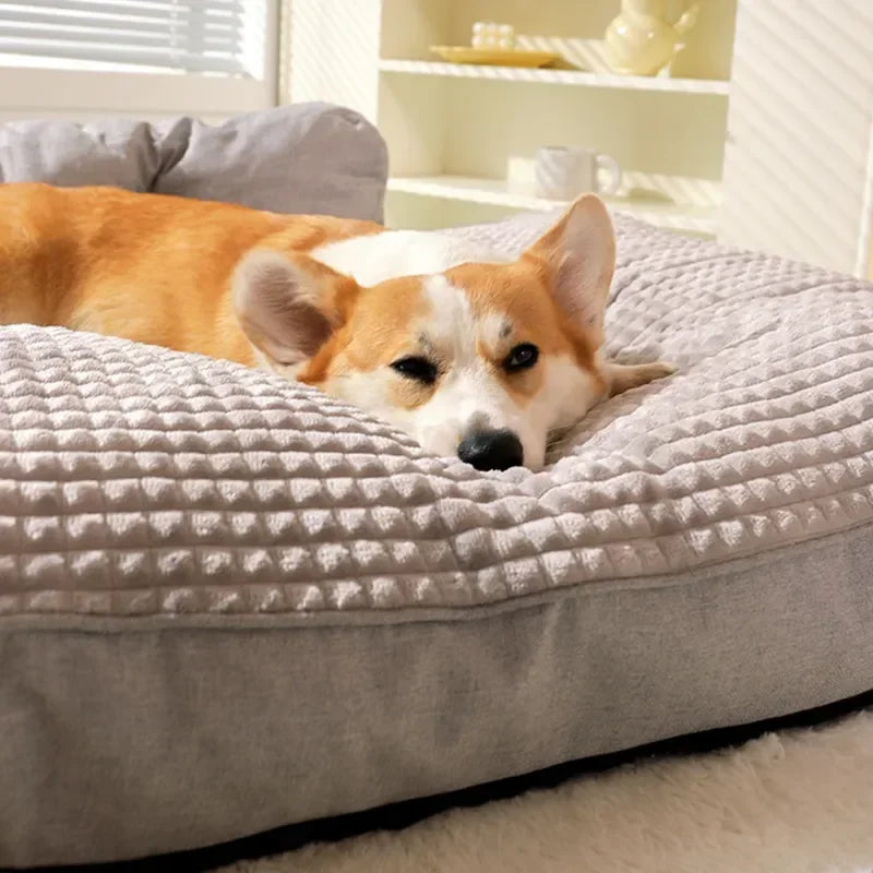 Lit amovible pour animaux de compagnie, tapis lavable, tapis chaud d'hiver, canapé de luxe pour chiens de petite et moyenne taille, couchage moelleux