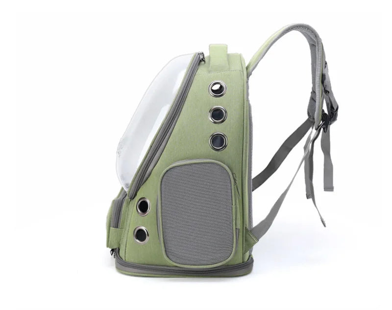 Sac à dos capsule transparent pour chat et petit chien — Confort & visibilité