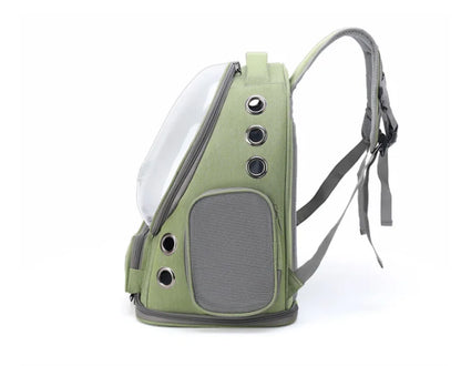 Sac à dos capsule transparent pour chat et petit chien — Confort & visibilité