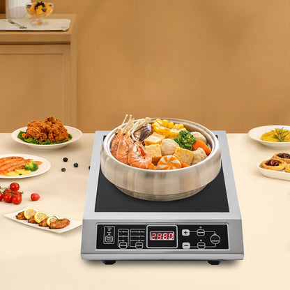 Plaque de cuisson à induction 3500 W, réglable, professionnelle, avec technologie de chauffage IGBT
