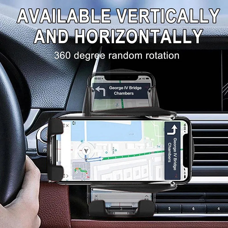 Support téléphone voiture avec chargeur sans fil — Fixation automatique intelligente 🚗