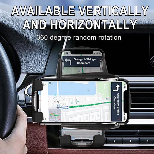 Support téléphone voiture avec chargeur sans fil — Fixation automatique intelligente 🚗