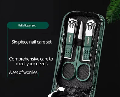 Kit manucure 6 pièces en acier inoxydable — Compact et complet