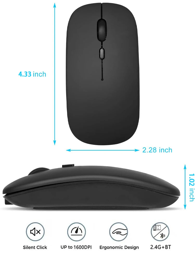 Souris sans fil Bluetooth – Silencieuse et universelle.