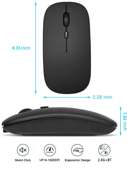 Souris sans fil Bluetooth – Silencieuse et universelle.