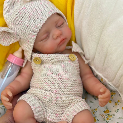 Poupée Reborn , Styles Bouche ouverte, fille avec peau peinte Corps doux lavable.