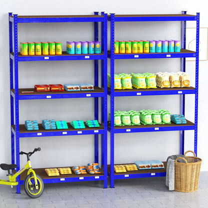 Étagère métallique robuste 5 niveaux réglables — Rack de stockage garage haute capacité