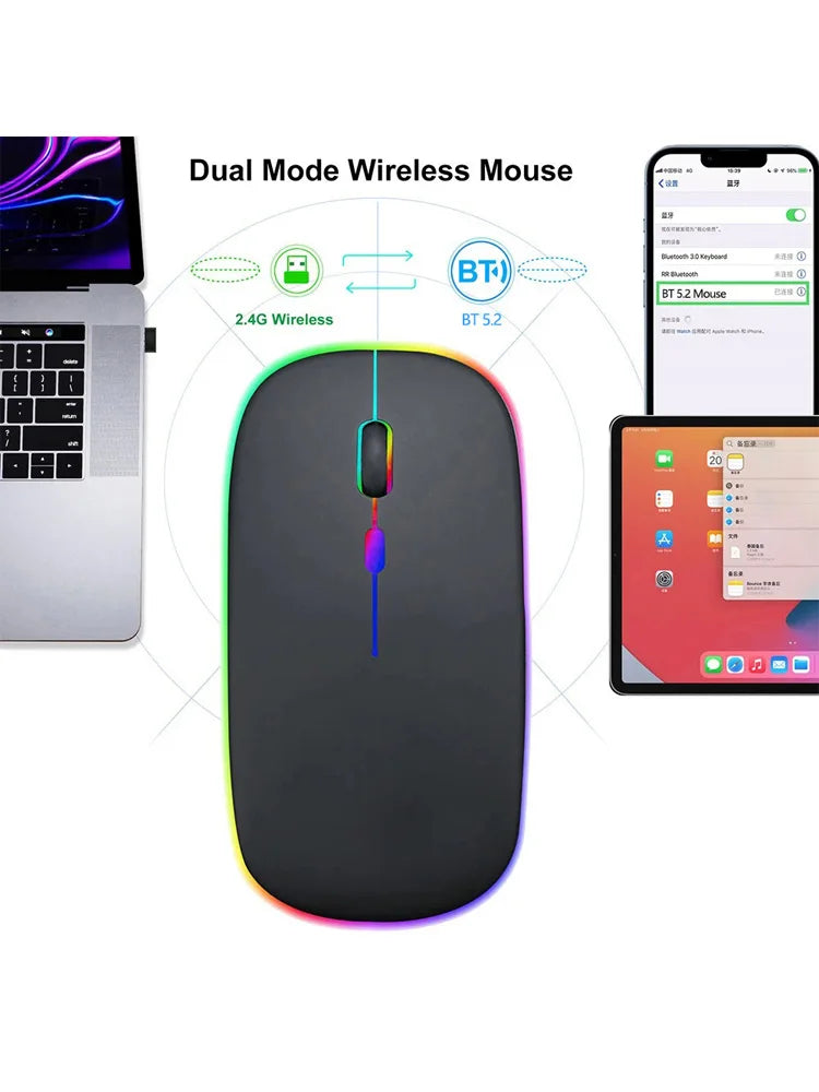 Souris sans fil Bluetooth – Silencieuse et universelle.