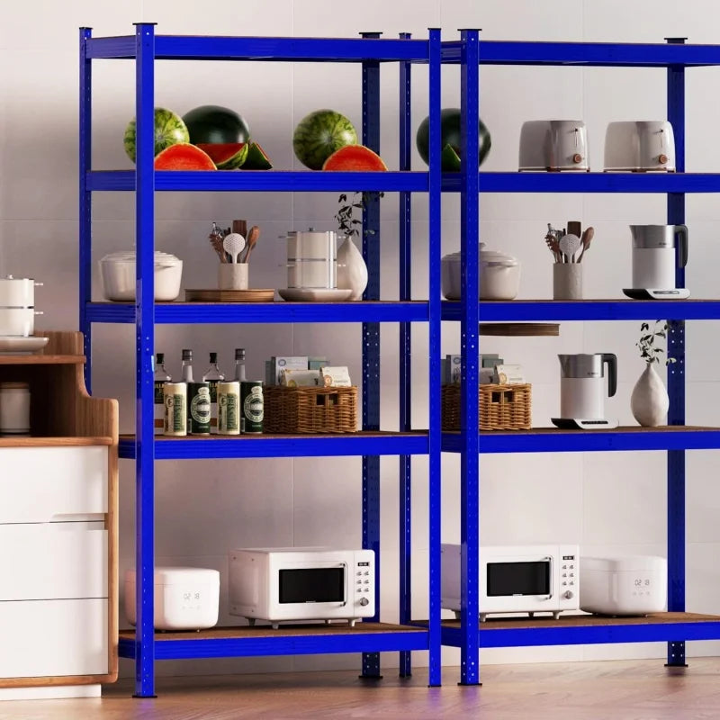 Étagère métallique robuste 5 niveaux réglables — Rack de stockage garage haute capacité