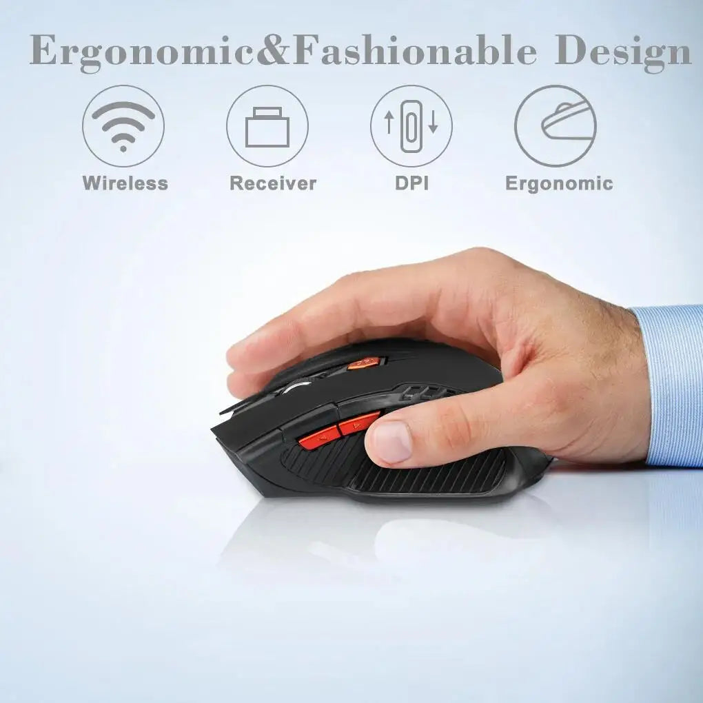 Souris sans fil 6 boutons – Pour PC et laptop facilement.