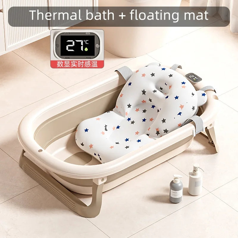 Baignoire pour bébé sensible à la température, Grande baignoire pliante portable