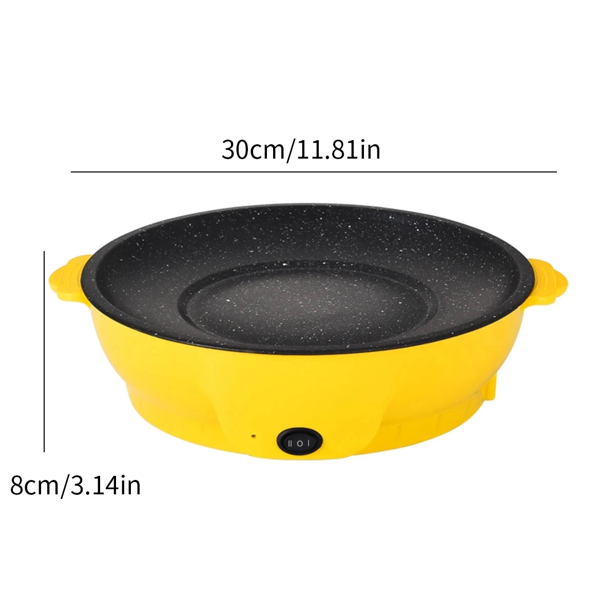 Plaque de cuisson électrique multifonctionnelle 220V Poêle à frire Non collante, Grill, Cuisinière Barbecue.