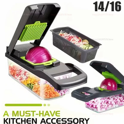 Hachoir de cuisine portable multifonctionnel, râpe à légumes, trancheuse, râpe à pommes de terre et carottes, robot culinaire pour fruits et légumes