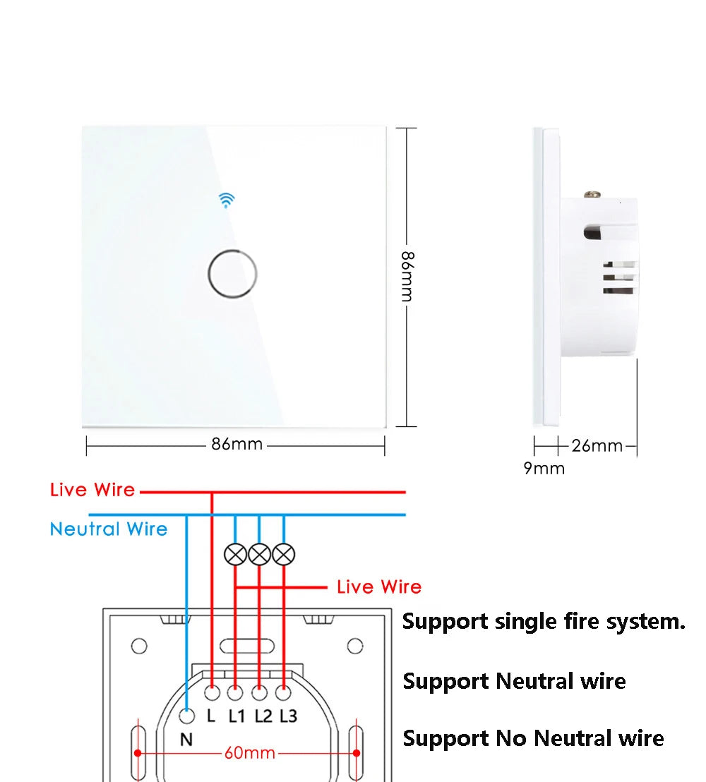 Smart Switch Tuya – contrôle à distance Alexa & Google Home