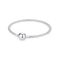 Bracelet jonc en argent 925 avec breloque cœur — Élégance intemporelle