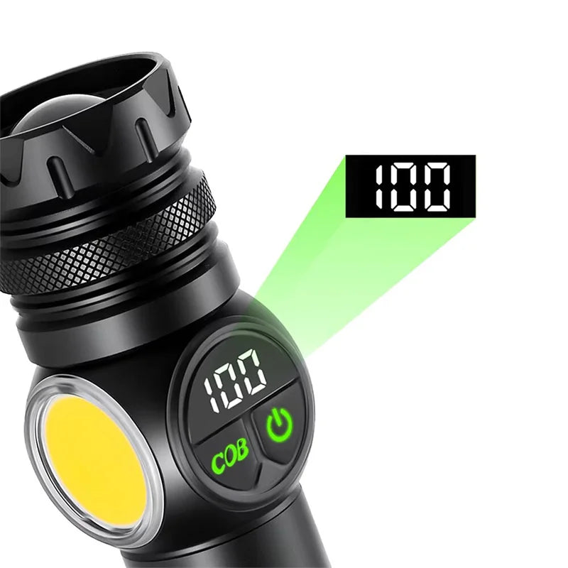 Lampe torche LED rechargeable magnétique — Ultra puissante et compacte