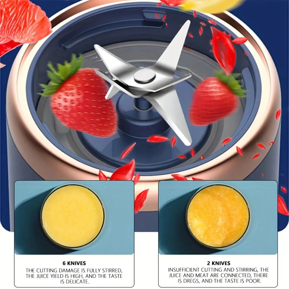 Mixeur multifonction portable – presse-fruits et smoothies.