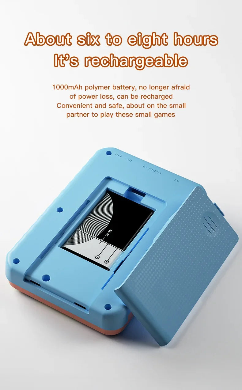 Console de jeux portable G5 avec 500 jeux rétro classiques, écran 3 pouces, manette de jeu portable, batterie rechargeable 1020 mAh, cadeau idéal pour les fêtes