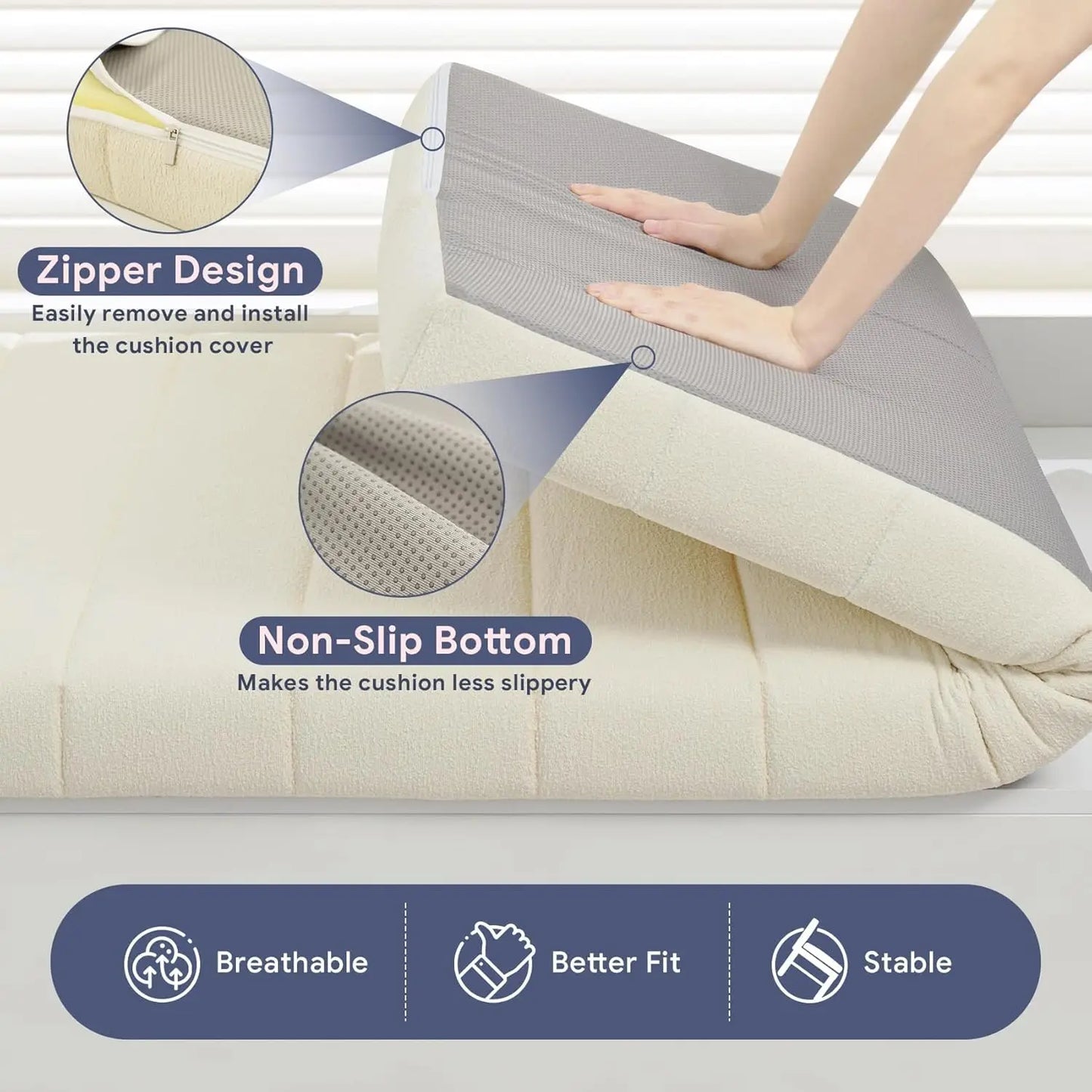 Coussin imperméable sur mesure pour banc long, coussin pour fenêtre en baie, matelas long, coussin de siège de chaise, coussins décoratifs, coussins pour balançoires