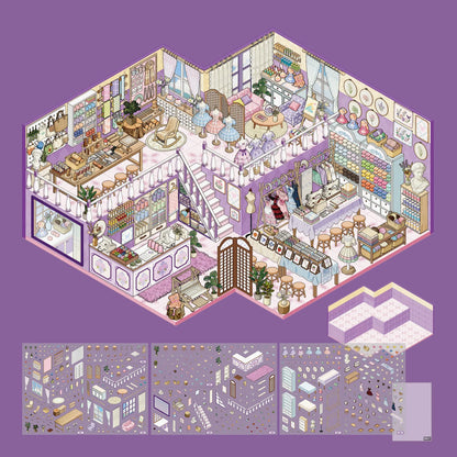 Stickers scène miniature 3D — Kit créatif décoratif DIY