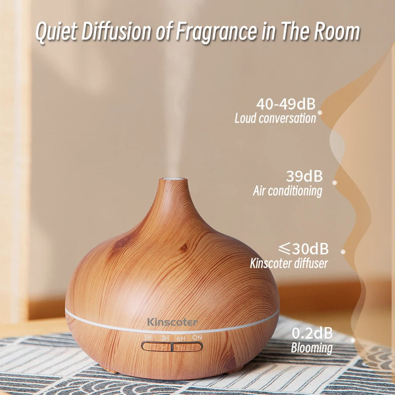 Diffuseur d’huiles essentielles 500ml – Ambiance relaxante à la maison.