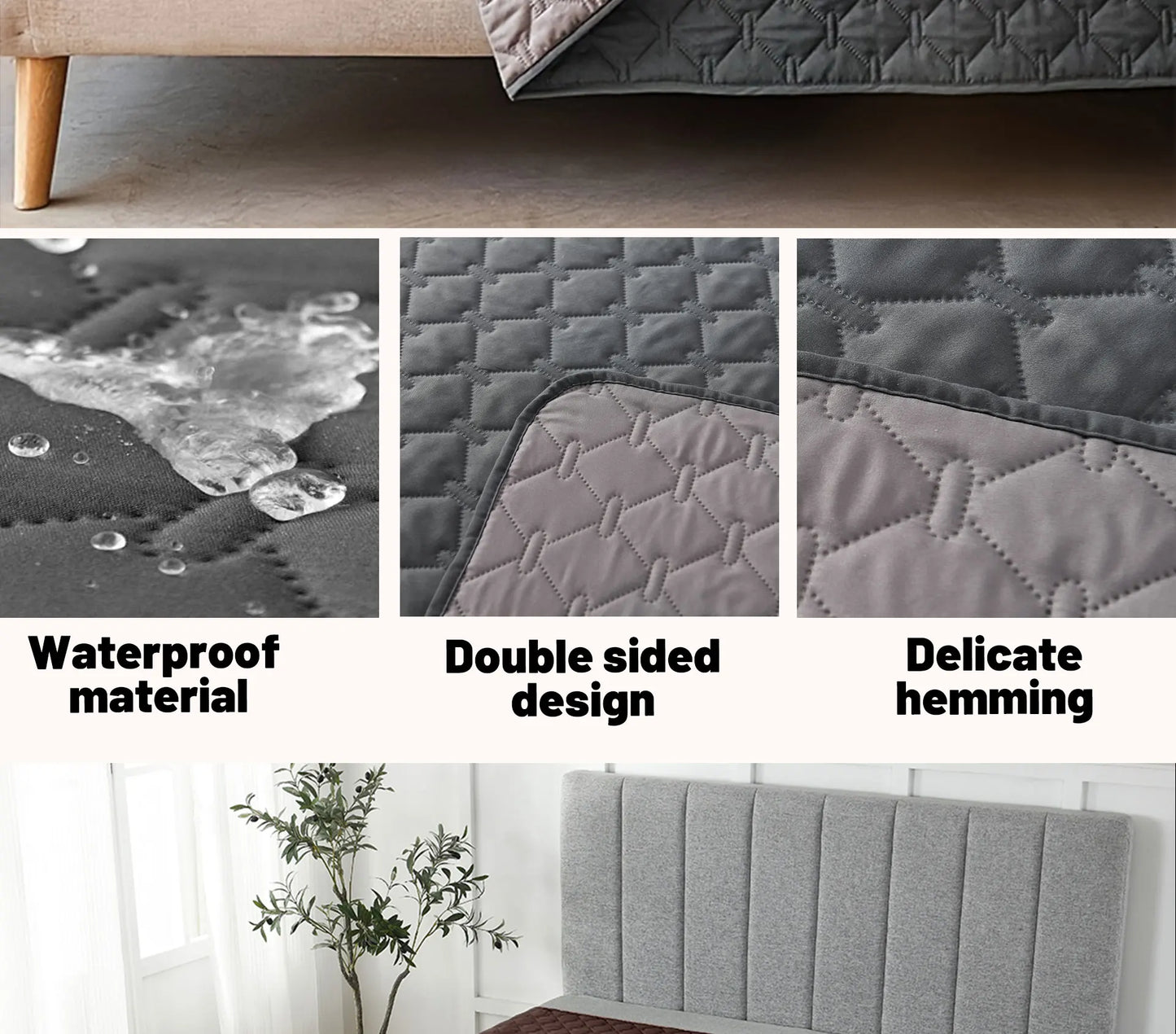 Housse de couchage pour chien réversible 100 % double face, idéale pour protéger canapé, fauteuil et meubles des animaux de compagnie (enfants, chiens et chats).