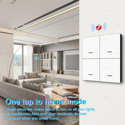Interrupteur intelligent 4 boutons – maison connectée facile.