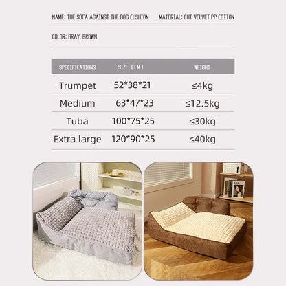 Lit amovible pour animaux de compagnie, tapis lavable, tapis chaud d'hiver, canapé de luxe pour chiens de petite et moyenne taille, couchage moelleux