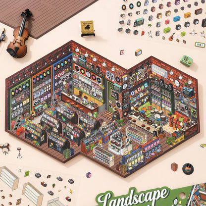 Stickers scène miniature 3D — Kit créatif décoratif DIY