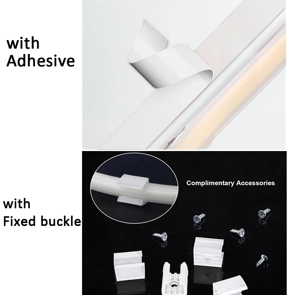 Bande LED COB 220V étanche — Éclairage puissant intérieur & extérieur avec interrupteur