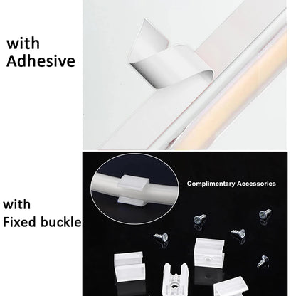 Bande LED COB 220V étanche — Éclairage puissant intérieur & extérieur avec interrupteur