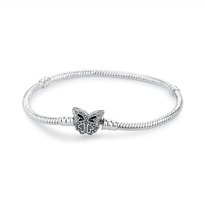 Bracelet jonc en argent 925 avec breloque cœur — Élégance intemporelle