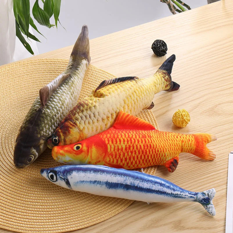 Jouet poisson interactif pour chat — Peluche stimulante et amusante