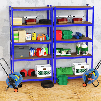 Étagère métallique robuste 5 niveaux réglables — Rack de stockage garage haute capacité