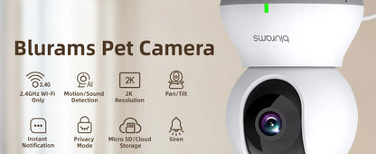 Caméra de surveillance pour bébé 2K HD avec détection de mouvement et audio bidirectionnel, installation facile, image nette de jour comme de nuit.
