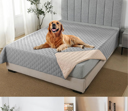 Housse de couchage pour chien réversible 100 % double face, idéale pour protéger canapé, fauteuil et meubles des animaux de compagnie (enfants, chiens et chats).