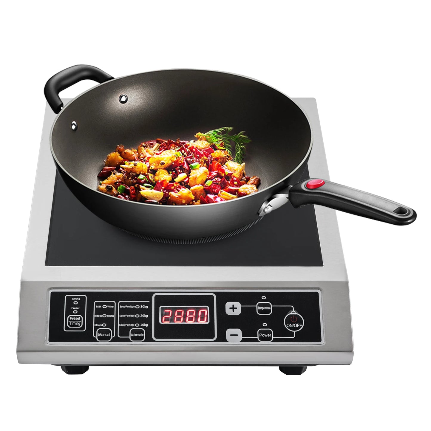 Plaque de cuisson à induction 3500 W, réglable, professionnelle, avec technologie de chauffage IGBT
