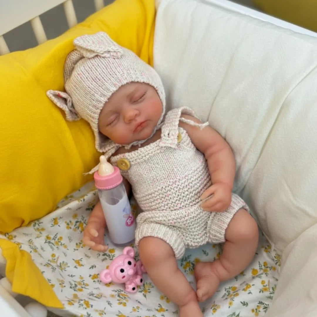 Poupée Reborn , Styles Bouche ouverte, fille avec peau peinte Corps doux lavable.