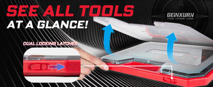 Ensemble d’outils Geinxurn 58Pcs emballé avec des embouts de tournevis à percussion, un mini sécélage, une perceuse à pas, un adaptateur de prise et un porte-embout pour le bricolage